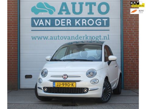 Fiat 500 0.9 TwinAir Turbo Lounge, Schuifdak, Airco, Navi, LM, APK 8-27